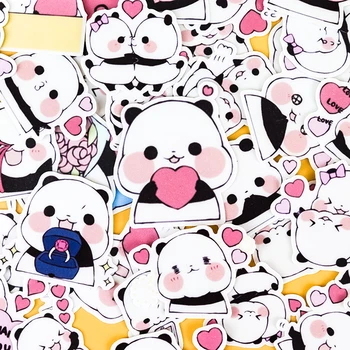 40pcs Kreatív Aranyos Self-made panda Állat DIY Matricák Napló Album Dekoráció scrapbooking gyermek írószerek matrica kawii