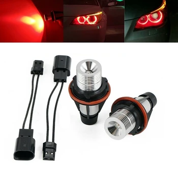 8000K Piros LED Angel Eye Jelölő Halo Izzók Lámpák -BMW E39 E53 E60 E63 E64 E66 E87 5 6 7 X3 X5 [Csomag 2 Db]