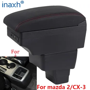 A Mazda CX-3 Karfa Retrofit A mazda 2 skyactiv verzió cx3 CX-3 Autó Kartámasz Tároló doboz autó tartozékok USB Töltés