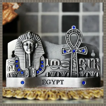 Az Ókori Egyiptom Névjegykártya Tartó Asztali Mini Irodai Asztal Dekoráció Fém Figura