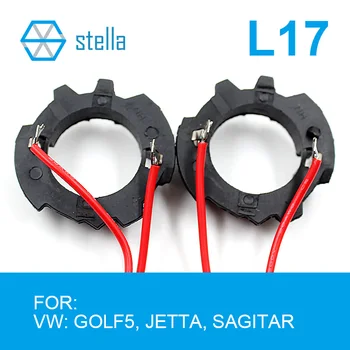 Stella 2db H7-LED fényszóró Birtokosai/Adapterek Lámpa Alap VW GOLF 5,JETTA,régi SAGITAR LED átalakító készlet Fényszóró Tartozékok