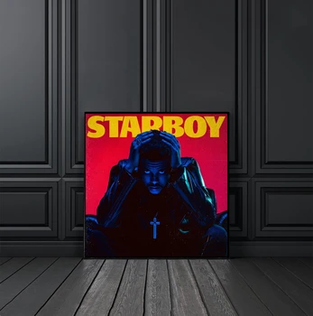 The Weeknd - Starboy Zenei Album Borító Vásznat Poszter Haza Falfestés Dekoráció (Nincs Keret)