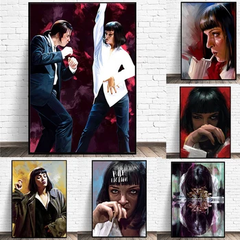 Wall Art Vászon Festmény ponyva Quentin Tarantino Plakátok Falfestmények Képek HD Filmeket Élő Kawaii Szoba Dekoráció