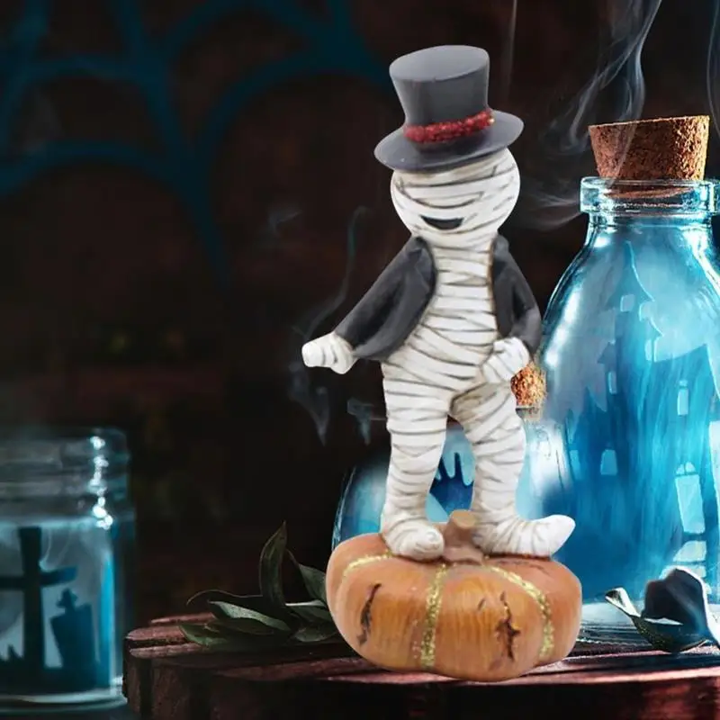 Vicces Gyanta Múmia Kötést Tánc Figurák Halloween Party Asztal Kézműves Díszek Alkalmas Lakberendezési Kiegészítők 4