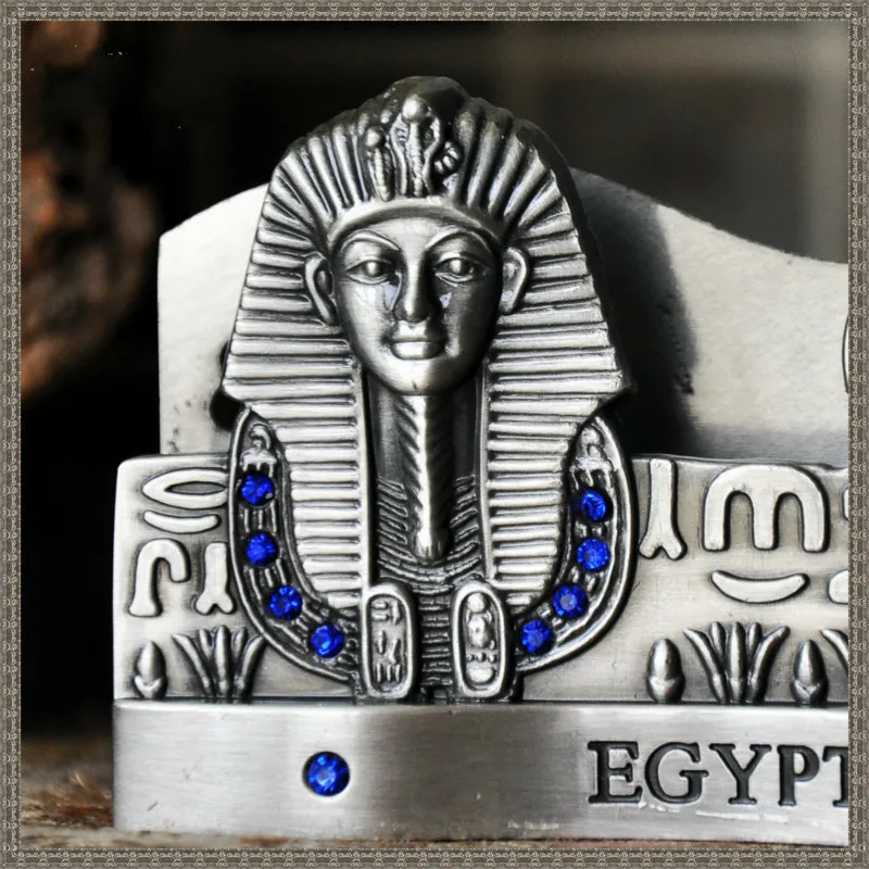 Az Ókori Egyiptom Névjegykártya Tartó Asztali Mini Irodai Asztal Dekoráció Fém Figura 1