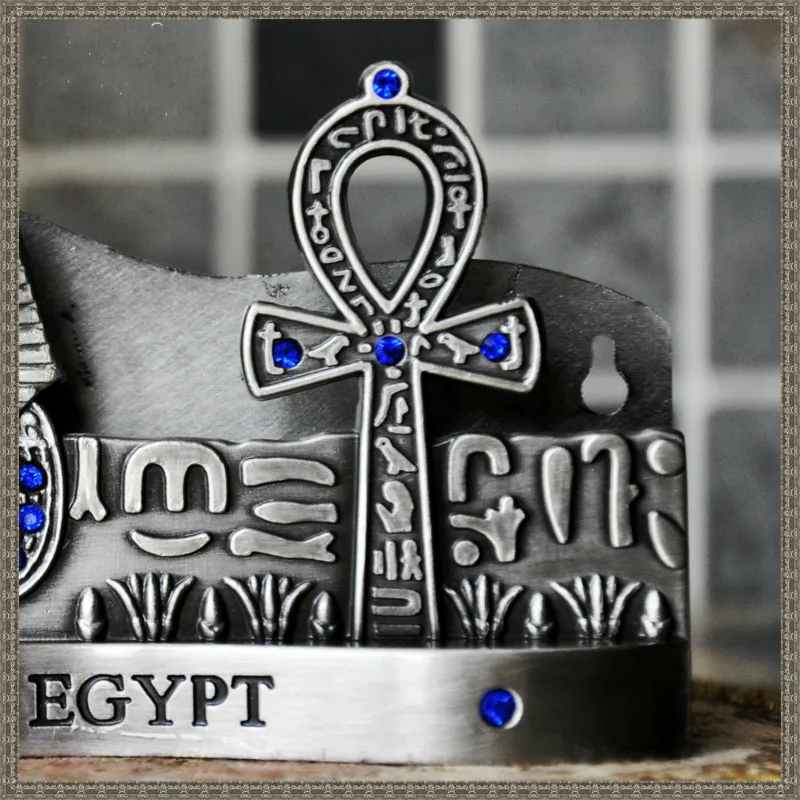 Az Ókori Egyiptom Névjegykártya Tartó Asztali Mini Irodai Asztal Dekoráció Fém Figura 2