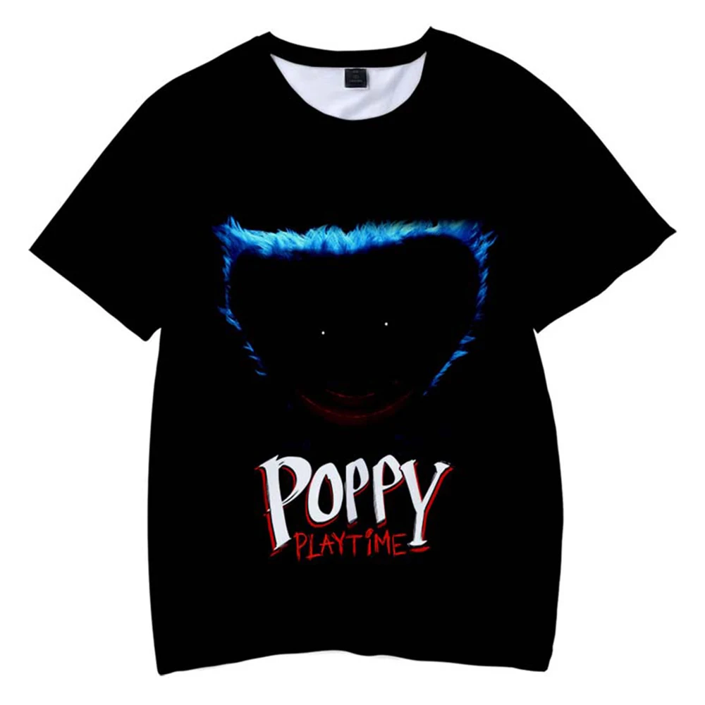 Poppy Játék 3D-s póló, Férfiak, Nők, Fiúk, Lányok, Gyerekek Cica Ölelést O-Nyakú, Rövid Ujjú Vicces Tshirt Anime Rajzfilm Streetwear Maximum 3