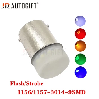 100 univerzális Flash vagy Flash 3 modellek S25 1156 1157 BA15S BAY15D 3014 9SMD 12V/24V Fehér Piros Lámpa Fordított Fény