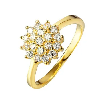14K Arany 1,5 Karátos Gyémánt Gyűrű Női Luxus Eljegyzési Bizuteria Anillos Drágakő 14K Sárga Arany Gyémánt jegygyűrű Doboz