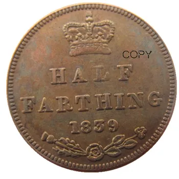 1839 egyesült KIRÁLYSÁG Nagy-Britannia / Ceylon Victoria Fél Farthing másolás érmék