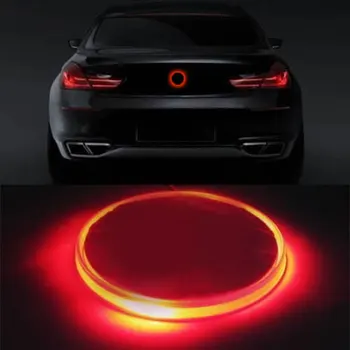 1DB Piros LED Autó Matrica, Embléma Jelvény Jelkép Fény Lámpa 82mm BMW 3 5 7 Sorozat