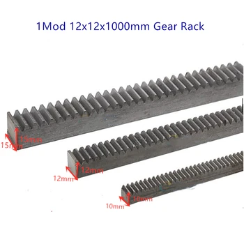 1Mod 12x12x1000mm spur Gear rack 1M Felszerelés rack Precíziós cnc rack (fogú) Fogazott rack
