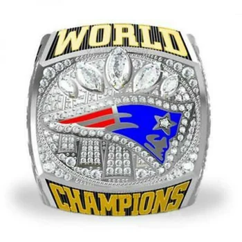 2017 Super Bowl Rögbi Bajnoki Gyűrű Gyűrű, Ékszerek-Kristály Férfi Ujját-gyűrűk Hatalmas Gyűrű, Szülinapi Ajándék Ötlet Ingyenes Szállítás