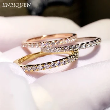 2021 Trend 925 Sterling Ezüst Magas Szén-dioxid-Gyémánt Rose gold Vice Gyűrű a Nők Esküvő, Eljegyzés Zenekar Fél Jól Ékszer Ajándék