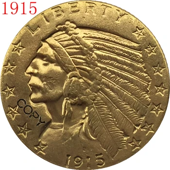 24 K aranyozott 1929 $5 ARANY Indiai Félig Sas Érme Másolata