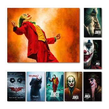 36 Stílusok Joker Bohóc Karakter Poszterek, Nyomatok, HD Spray Klasszikus ERP filmsztár Vászon Festmény Hálószoba, Nappali Falfestmények
