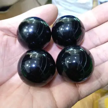 3cm Fekete OBSZIDIÁN Gömb - Természetes Obszidián kristálygömb 4db