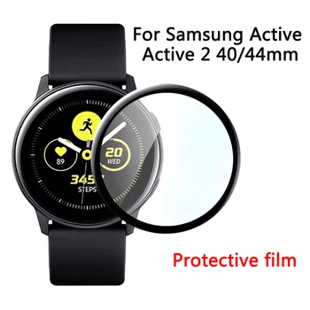 3D Ívelt Puha Teljes Szélét Borító Védőfólia Samsung Galaxy Óra Aktív 2 40mm 44mm Active2 képernyővédő fólia Pretection