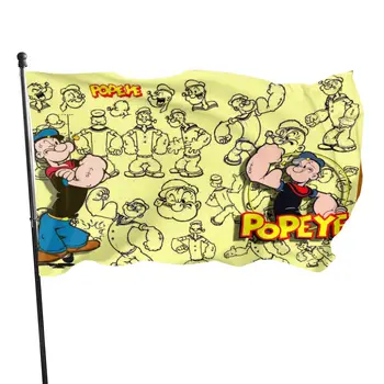 90x150cm Rajzfilm Popeye szoba dekoráció zászló