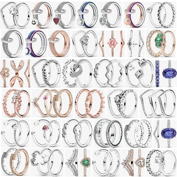 925 Sterling Silve Szerelem Gyűrűk Eredeti Nők Nagykereskedelmi Népszerű Virág Szerencsés Gyűrűk Női Ékszer Készítés Dorpshipping Gyűrű