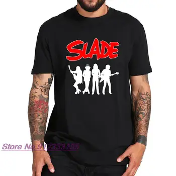A Slade Doboz Póló Slade Négy Lemez Doboz Album Tshirt angol Rock Zenekar Rövid Ujjú Camiseta Tiszta Pamut EU Méret Tee Maximum