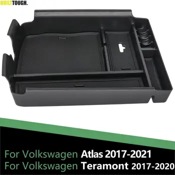 A VW Atlas Volkswagen Teramont középkonzol Szervező Kartámasz Tároló Doboz, Konténer, Autó Tartozékok 2017 2018 2019 2020 2021