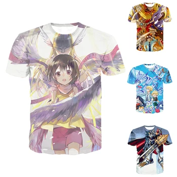 Anime Digimon Nyomtatás póló, Street Pár pólót 3d Nyomtatás póló