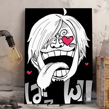 Anime Vinsmoke Sanji Vászon Manga Dekorációs Nyomatok Poszter fali dekoráció Képek lakberendezés Nappali, Hálószoba Art Festmény