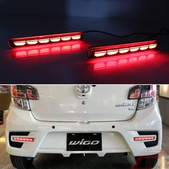 Autó LED-es Hátsó Lámpák Lökhárító Toyota Wigo Agya Ayla 2018 - 2021 Ködlámpa Fék indexet Reflektor Mutatók hátsó lámpa