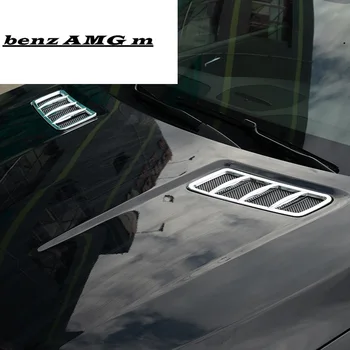 Autó Stílus Első Hood Szellőző Outlet Matrica Trim ABS Króm Fedél Mercedes Benz ML, GL GLE W166 Coupe C29 Auto Tartozékok