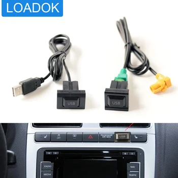 Autórádió 4 Pin USB-Kapcsoló-Kábel Adapter Volkswag VW Polo Golf Passat GTI Tiguan Audi Skoda DIY Csatlakoztassa Vezeték Hám