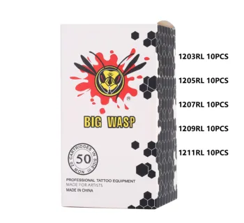 BIGWASP 50pcs/doboz Válogatott Tetováló Tű Patronok Kerek Bélés 1203RL 1205RL 1207RL 1209RL 1211RL Tetoválás Készletek