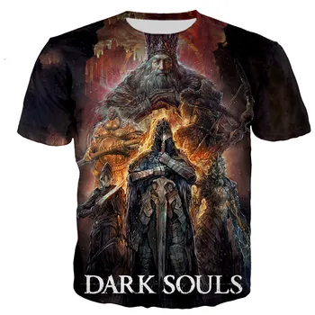 Dark Souls 3D Nyomtatott Póló Férfi Női Nyári Divat Alkalmi Harajuku Stílus T-shirt Forró Játék Streetwear Overiszede Maximum