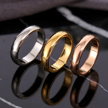 Divat rose gold sima kör gyűrű a Férfiak, mind a Nők Kizárólagos Pár Esküvői Gyűrű, Magas minőségű, Egyszerű Gyűrűk, ékszerek