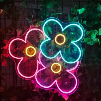 Egyéni neonreklám Pipacs Virágok Flex Led Neon Fény Jele, bár dekoráció, üzlet dekoráció esküvői dekoráció Menyasszony Fél Szoba Dekoráció