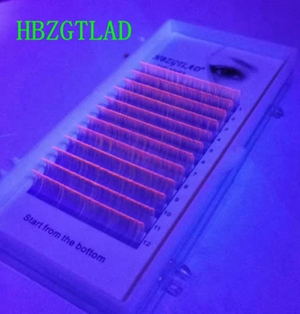 HBZGTLAD Új C/D 8-15mm hamis szempillák Gradiens Víz Kék+narancs szempilla egyedi színes szempillák Hamis szempilla kiterjesztéseket