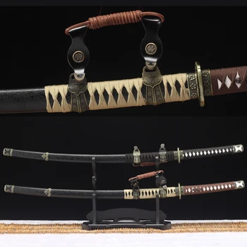 Japán Katana Iaido Magas Minőségű 103cm Fa Kard Bushido Képzés Cassia Siamea Cosplay Fali Dekoráció