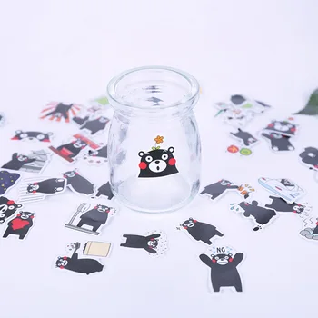 Japán koreai Szukkulens Növények, Virágok Panda Medve Dekoratív Írószerek Matrica Scrapbooking DIY Napló Album Stick Címke