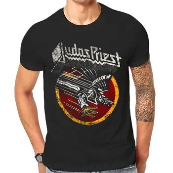 Judas Priest Póló Vagány Fekete Nyomtatási kép Vintage Retro Zenekar Tees 1-Egy-169 O-Nyak, Csípő póló