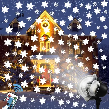 Karácsonyi Mozgó Havazás Lézer Projektor Lámpa Kültéri Kerti Hópehely Táj Reflektorfénybe Színpadi Világítás a Parti Nyaralás