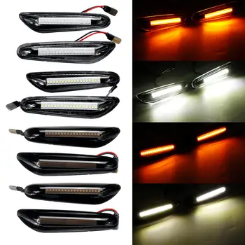 LED Oldalsó Helyzetjelző Lámpák lámpa Lámpa Fehér/Sárga Pár BMW E46 E60 E82 E88 E90 E92 E93