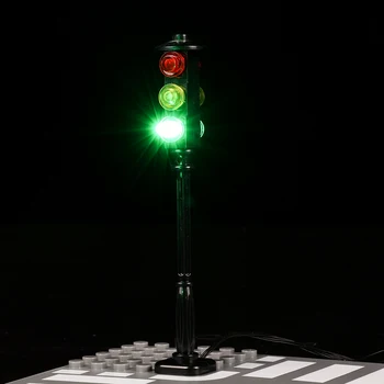 Led Világítás Szett DIY Játékok Utca Közlekedési Lámpa miatt A Város Sorozat Tégla, Tömb Meghatározott Modell