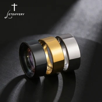 Letdiffery 8 mm-es Sima, Férfi Gyűrűk Egyszerű Rozsdamentes Acél Nők Pár Ékszert, Születésnapi Ajándékok