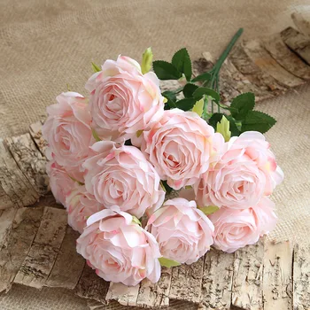 Lila Hamis Rose 10 Fejek 9 Színben Rózsa Csokor Mesterséges Virág Esküvő Karácsony Otthon Kert Dekoráció Rózsaszín Dekor