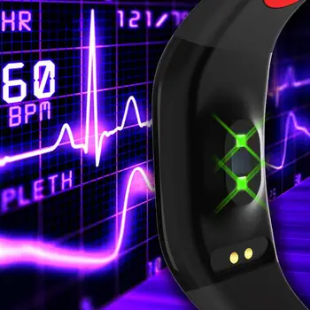 monitor PPG EKG HRV okos karkötő óra fitness Tevékenység t racker egészségügyi Hordható eszközök karszalag Ébresztőóra Android io