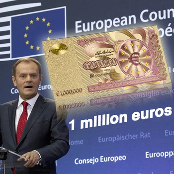Nagykereskedelmi Hamis Pénzt Papír Bank Megjegyzés Euró Árak 24 karátos Arany Bankjegy Ajándék Férfiaknak Dropshipping2019