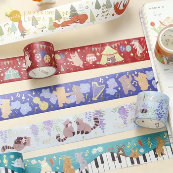 Napfürdő Washi Dekorációs Ragasztószalag Aranyos Rajzfilm Maszkolás Washi Tape Diy Scrapbooking Matrica Japán Papíráru