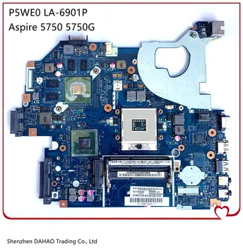 P5WE0 LA-6901P Alaplapja Az Acer Aspire NV57 5750 5755 5750G Laptop Alaplap HM65 GT540M/GT630M 1G-GPU DDR3 100% - ban Tesztelt
