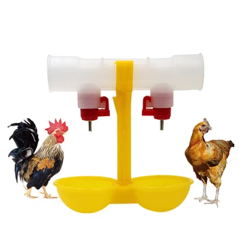 Pet Csirke Kellékek Dupla Konnektor Inni Lóg A Csirkék Csésze Mellbimbó Ivó Baromfi Waterer Etetési Kellékek Ivók