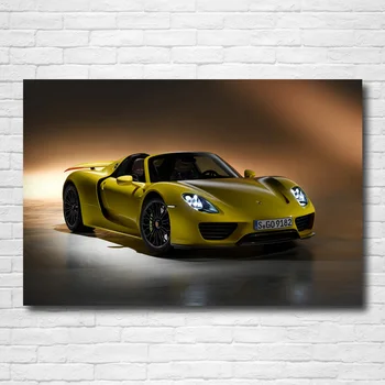 Porsche 918 Spyder autók supercars sárga Tapéta-Print Festmények Vászon Wall Art Poszter Nappali Dekor
